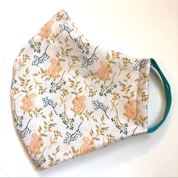 Accessories - NEW Adult Cotton Cloth Face Mask Squirrel Print